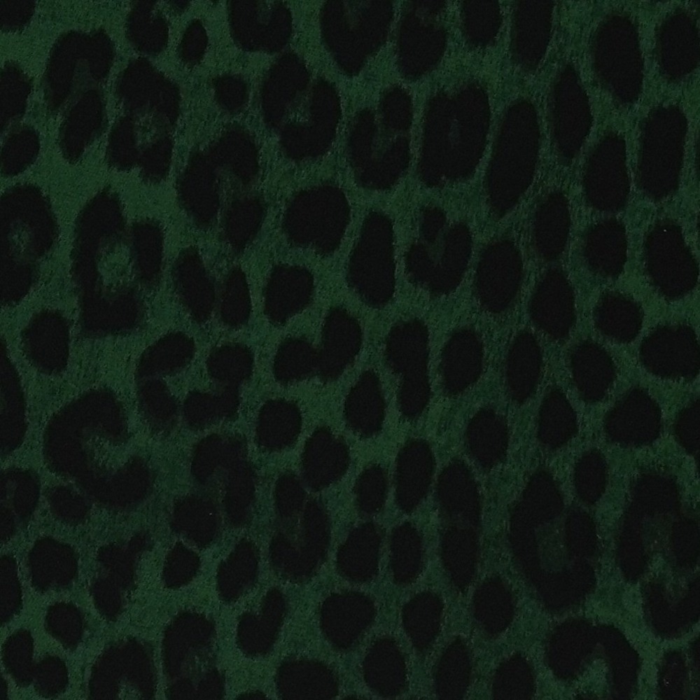 Michael Kors Green Leopard Print Ruffle Hem Dress Womens Size Medium Long Sleeve - Picture 6 of 11